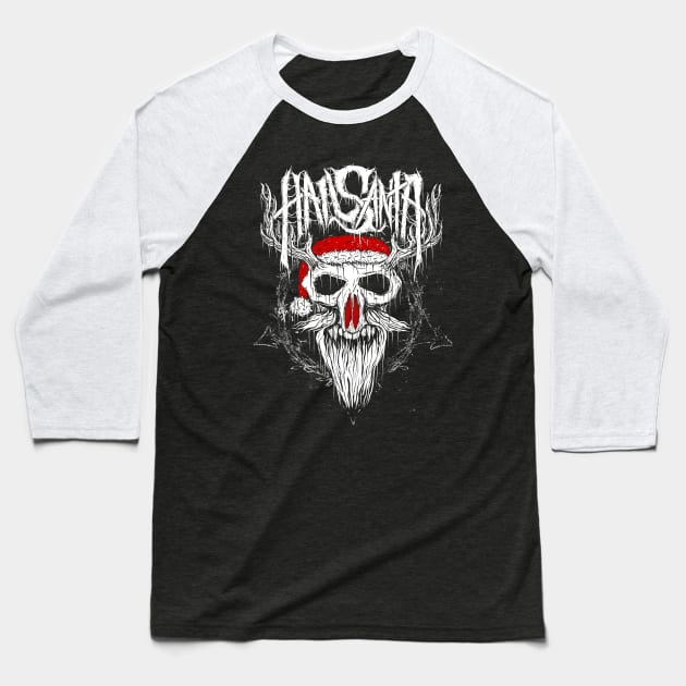 Hail Santa! Metal Baseball T-Shirt by Vermindesign